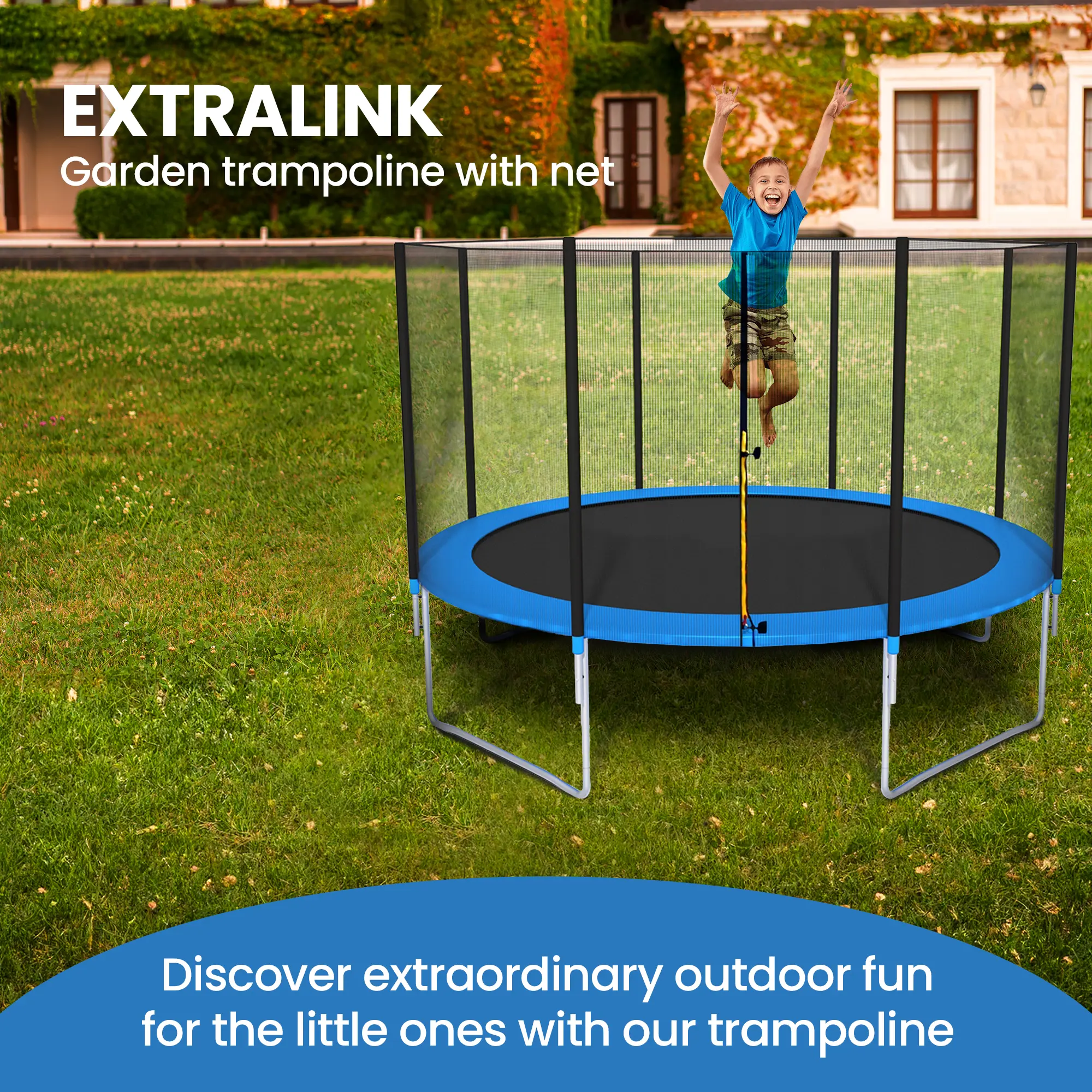 EXTRALINK HOME TRAMPOLINA Z SIATKĄ 16FT (SR.488CM)