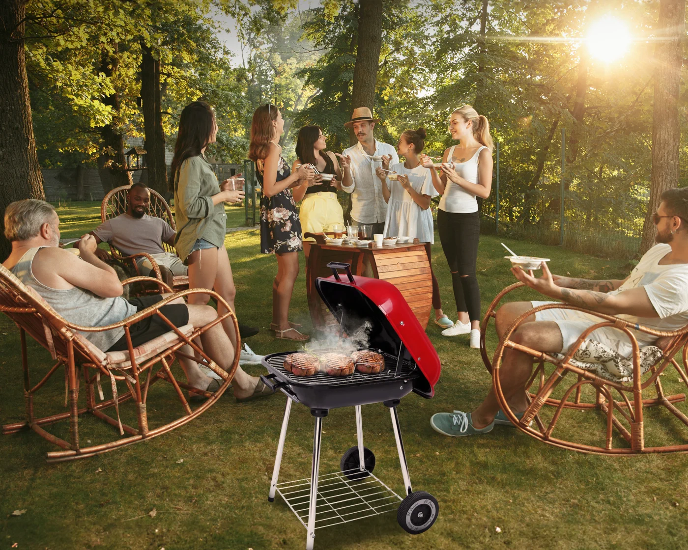 EXTRALINK HOME GRILL NA KÓŁKACH GL-624