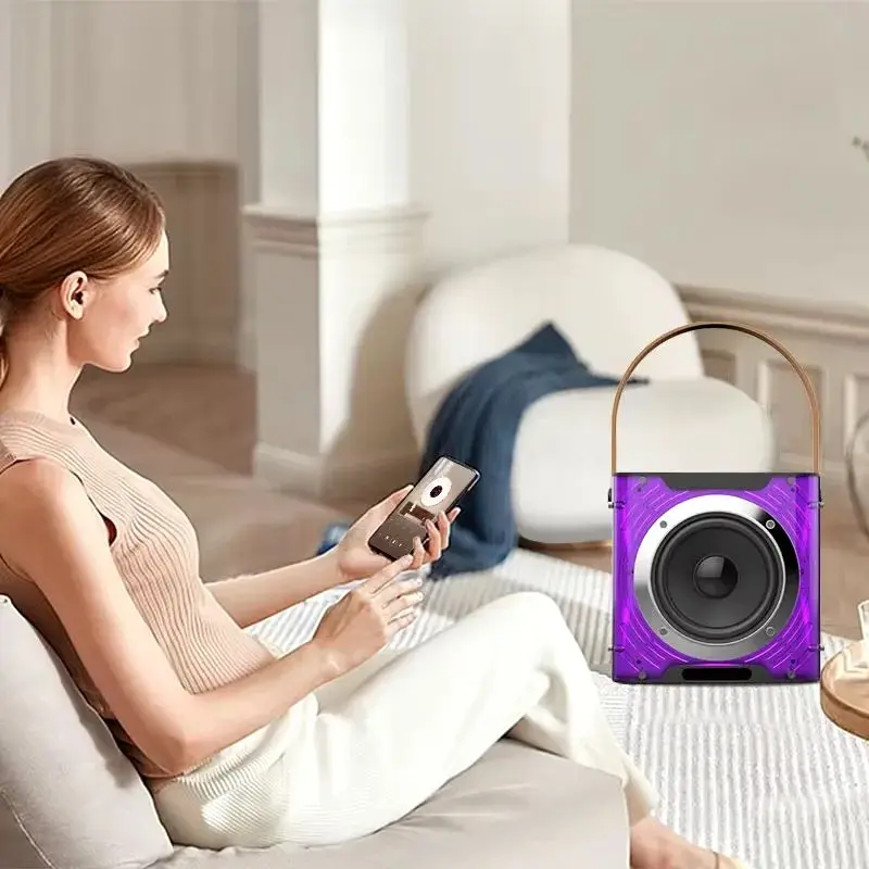 EXTRALINK LIFESTYLE BOX KARAOKE SPEAKER BLACK DUAL MICROPHONE