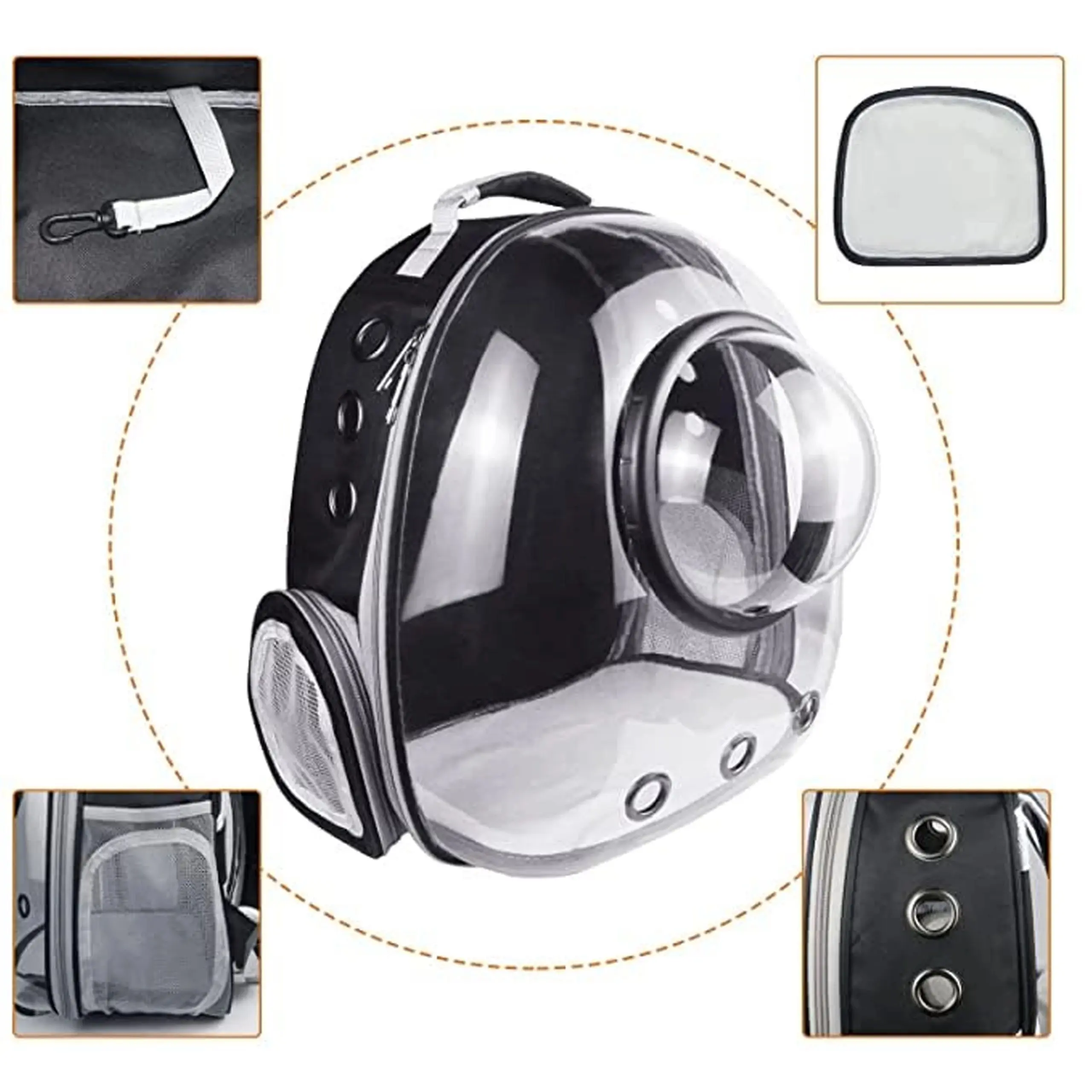 EXTRALINK PETS PLECAK DLA KOTA PSA TRANSPORTER PRZEZROCZYSTY WENTYLOWANY TORBA NA KOTA PET-743