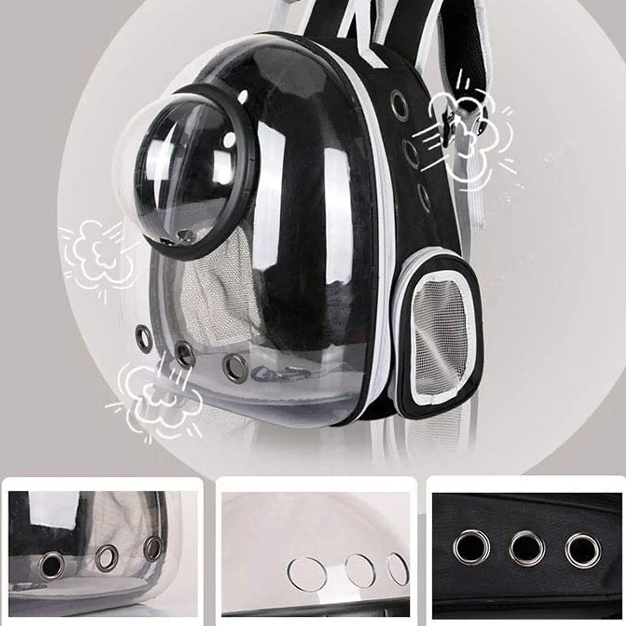 EXTRALINK PETS PLECAK DLA KOTA PSA TRANSPORTER PRZEZROCZYSTY WENTYLOWANY TORBA NA KOTA PET-743