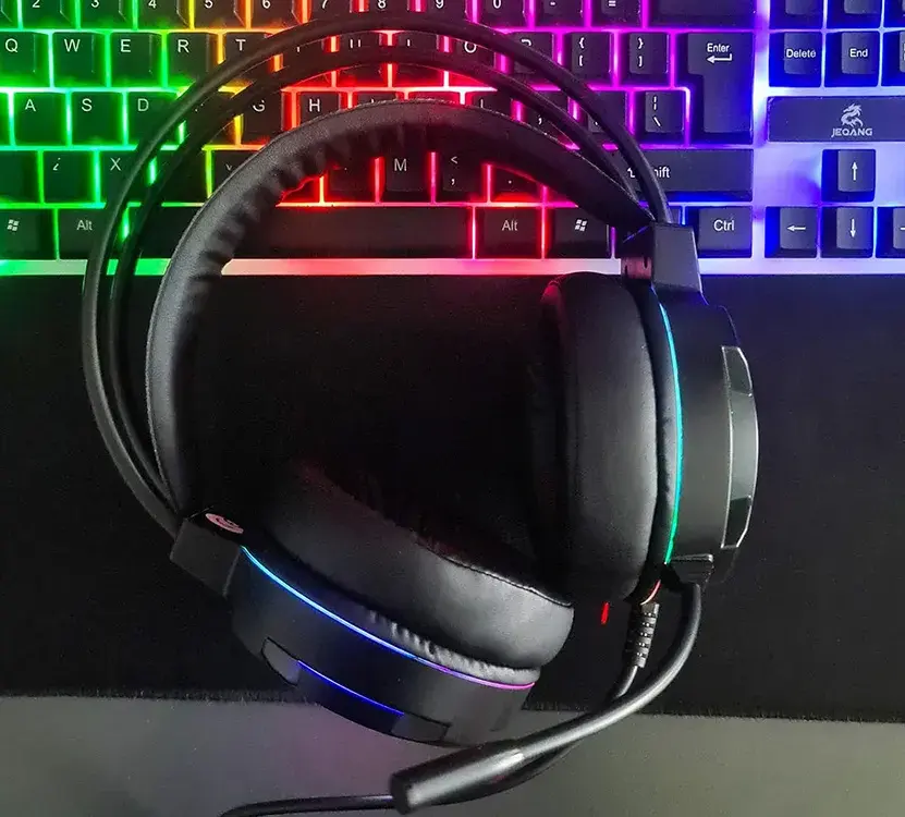 EXTRALINK SŁUCHAWKI GAMINGOWE PRZEWODOWE NAUSZNE RGB Z MIKROFONEM 5.1 - 06317