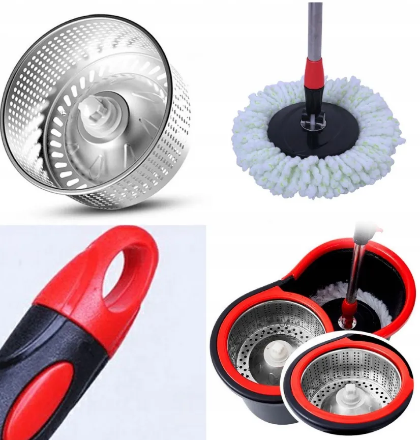 EXTRALINK MOP OBROTOWY ROTACYJNY 360 SPIN TURBO 3W1 + 2 NAKŁADKI