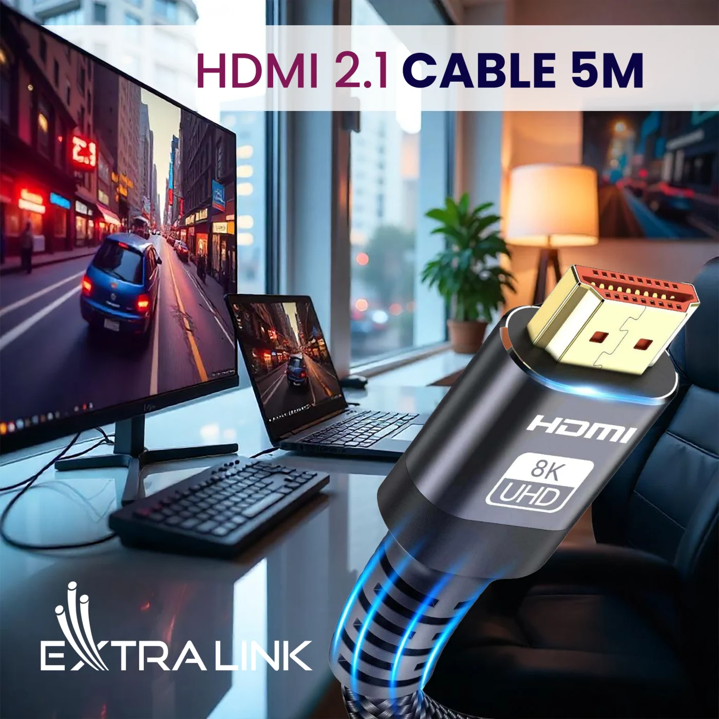 EXTRALINK KABEL HDMI 2.1 8K HDR 5M