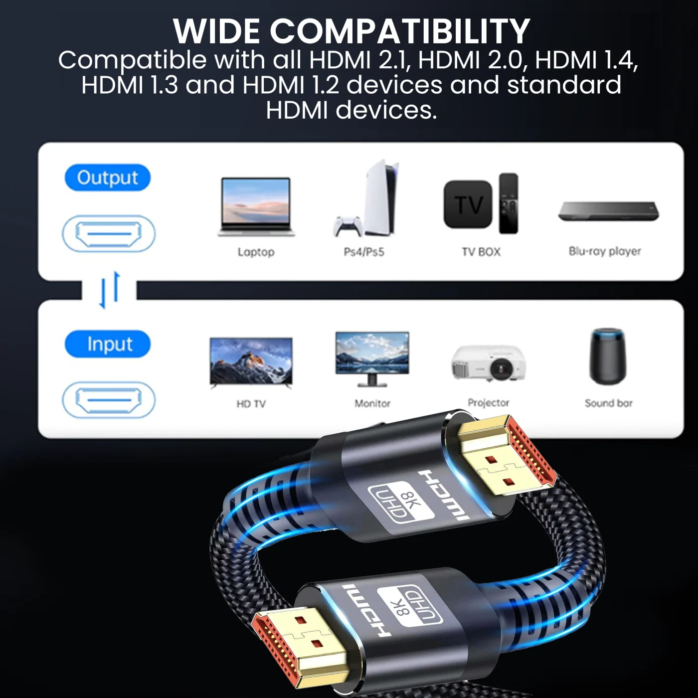 EXTRALINK KABEL HDMI 2.1 8K HDR 5M