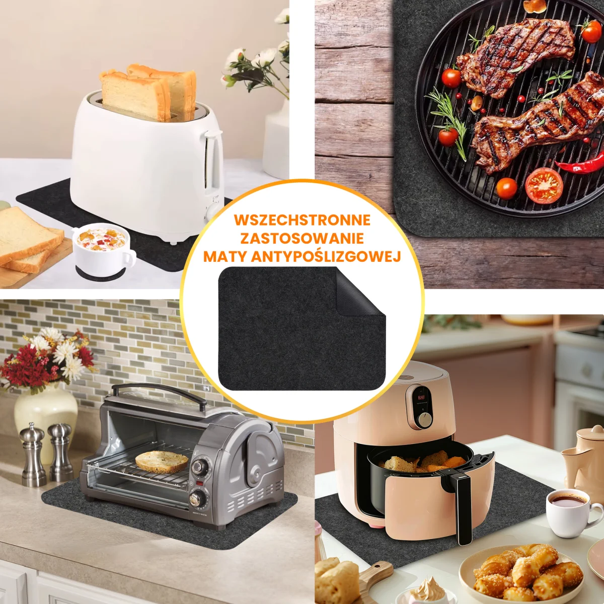 EXTRALINK HOME OCHRONNA MATA POD AIR FRYER 44X30 CM