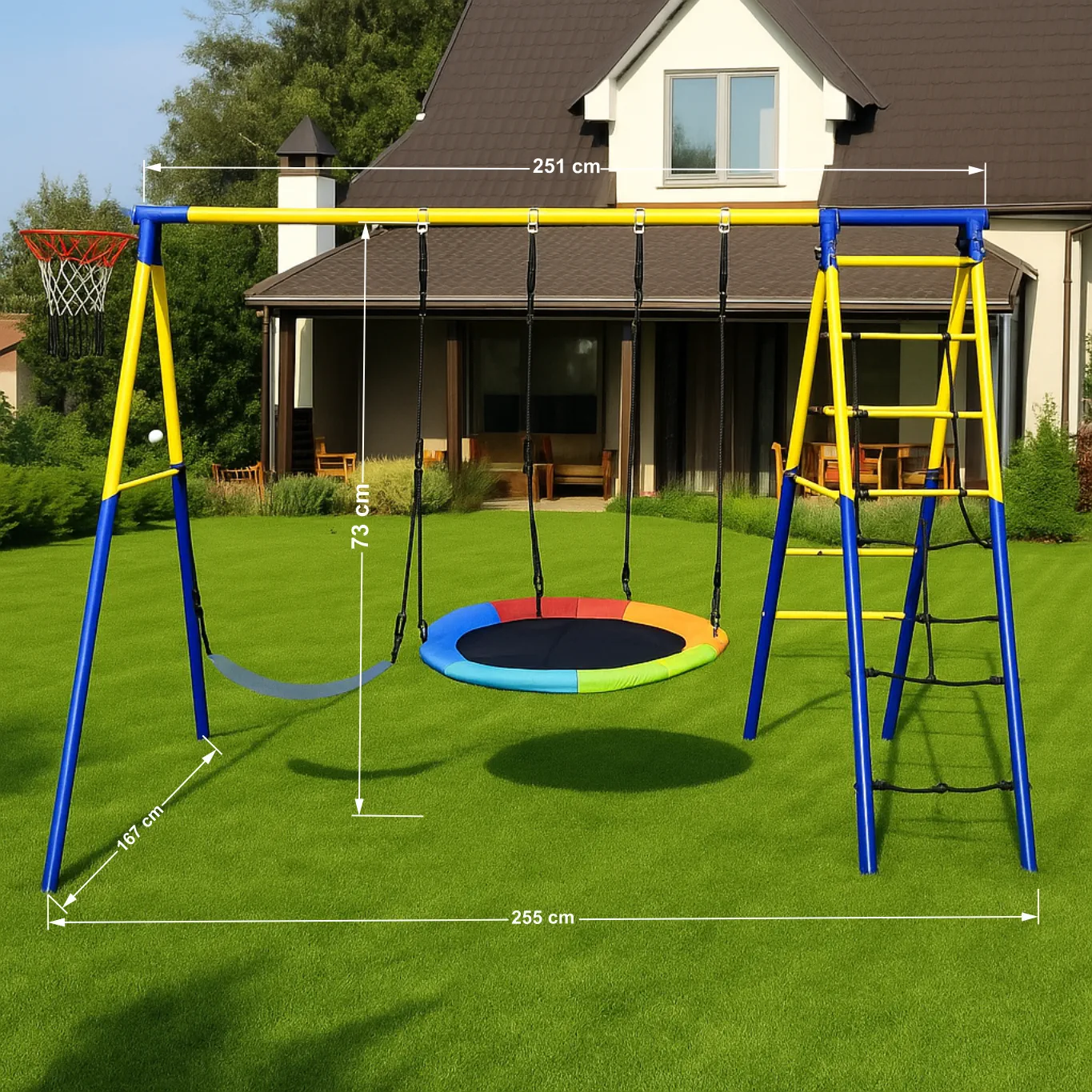 Black Forest | Frame swing | stork's nest swing ladder basket 271x180x185cm