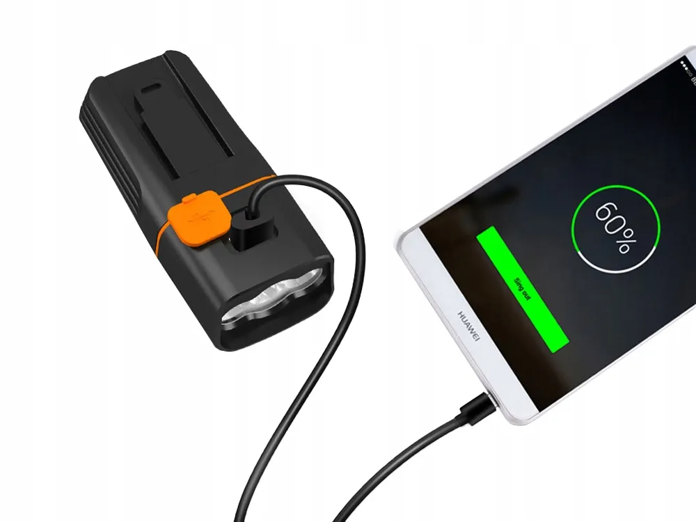 Extralink | Lampka rowerowa | przód tył zestaw do roweru LED USB