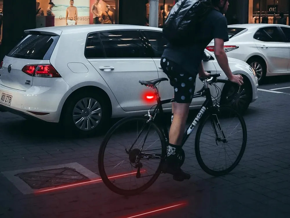 Extralink | Lampka rowerowa tylna | laserowa 5 LED wyznaczająca linie