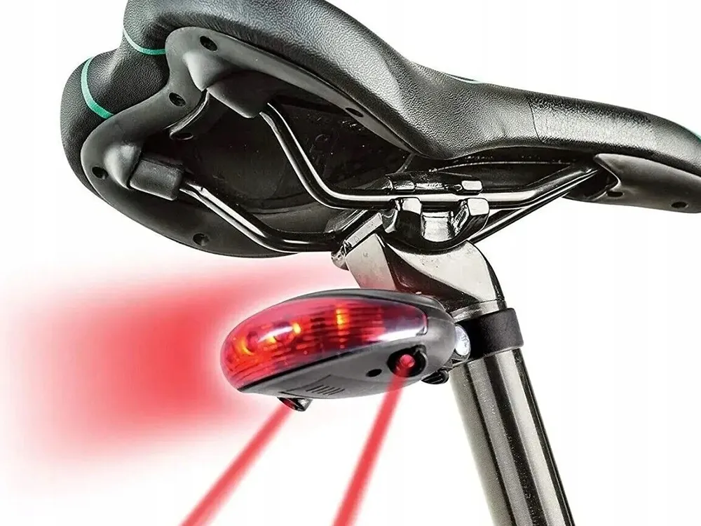 Extralink | Lampka rowerowa tylna | laserowa 5 LED wyznaczająca linie