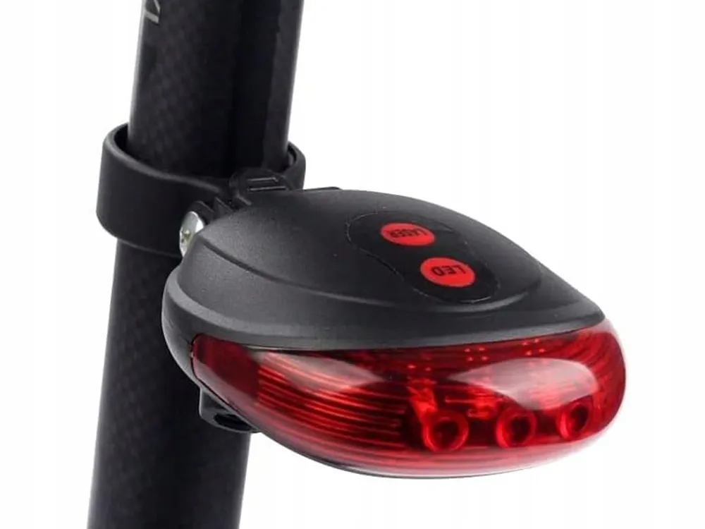 Extralink | Lampka rowerowa tylna | laserowa 5 LED wyznaczająca linie