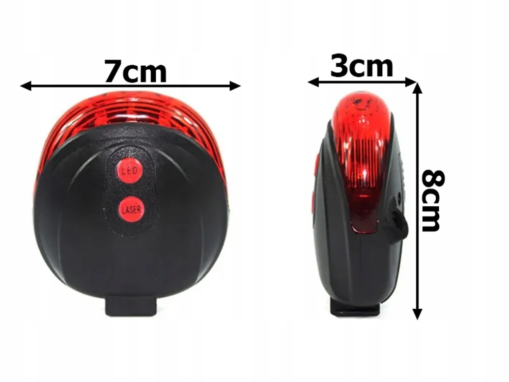 Extralink | Lampka rowerowa tylna | laserowa 5 LED wyznaczająca linie
