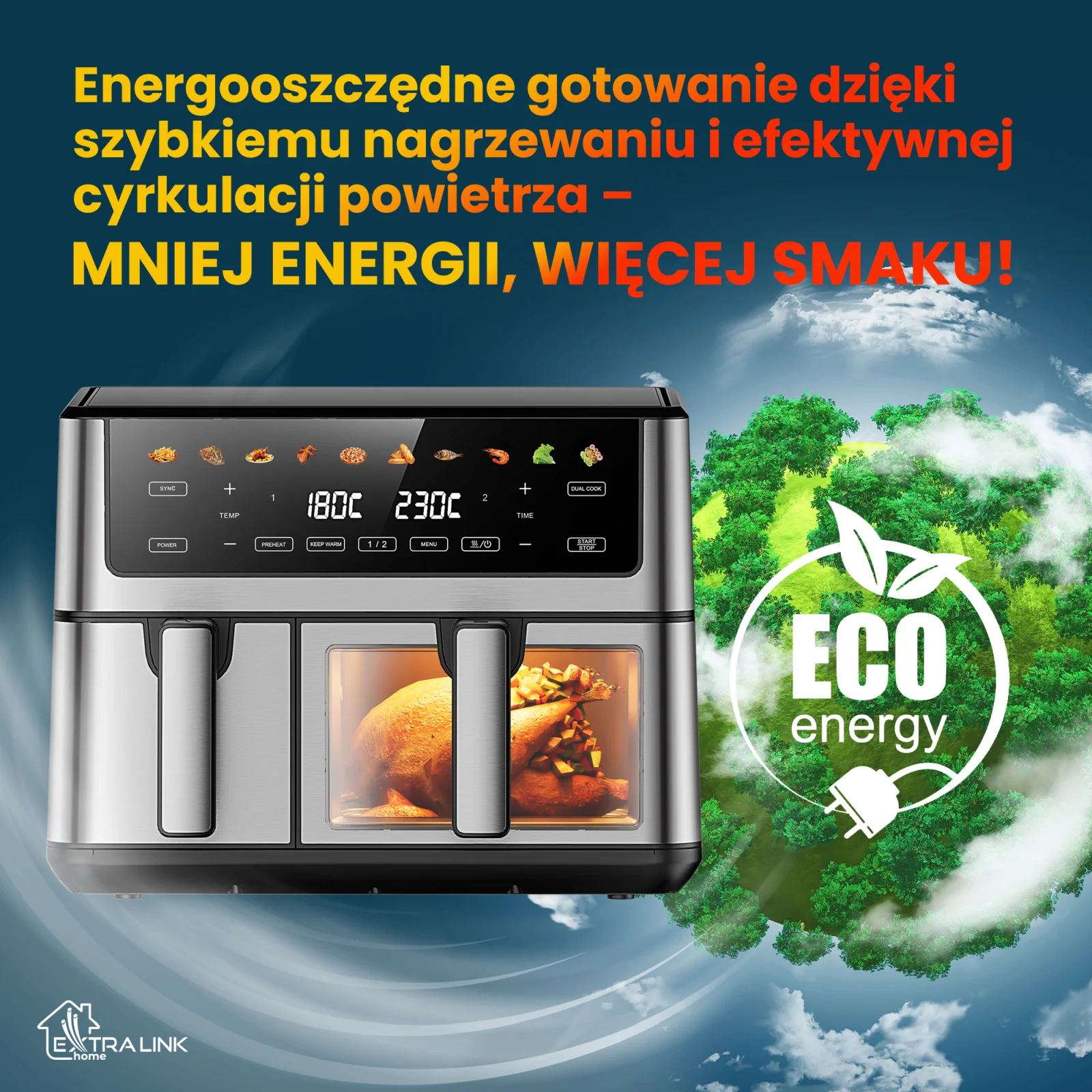 EXTRALINK HOME AIR FRYER 10L EU SJ-1000 PRO
