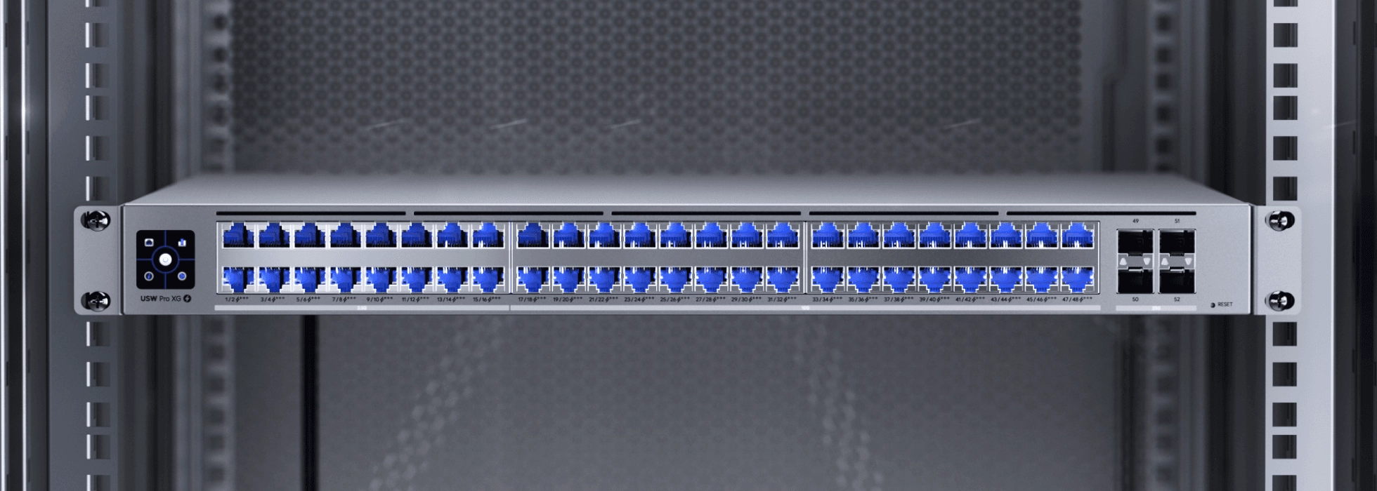 Ubiquiti USW-Pro-XG-48-PoE | Switch | Etherlighting, 32x RJ45 10GbE, 16x RJ45 2.5GbE, 4x SFP28, 1080W, Layer 3