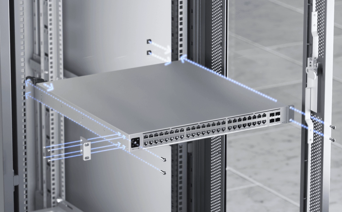 Ubiquiti USW-Pro-XG-48-PoE | Switch | Etherlighting, 32x RJ45 10GbE, 16x RJ45 2.5GbE, 4x SFP28, 1080W, Layer 3