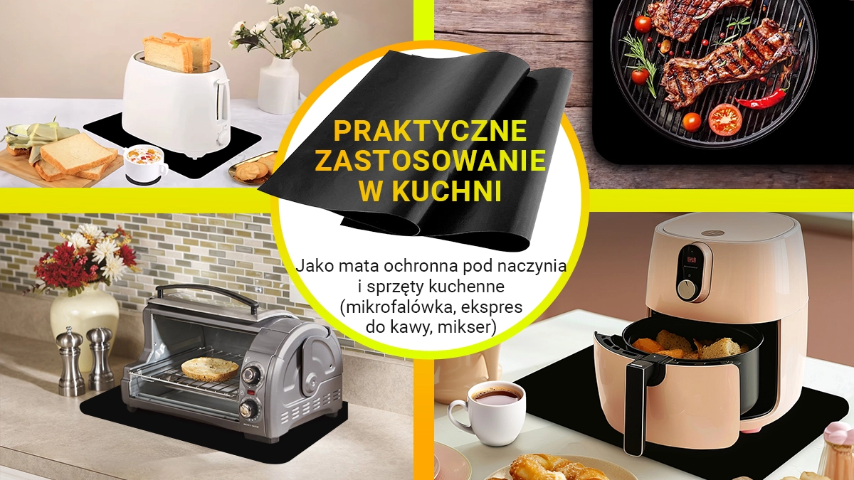 Extralink Home | Ochronna mata na kuchenkę indukcyjną | czarna 53x61 cm