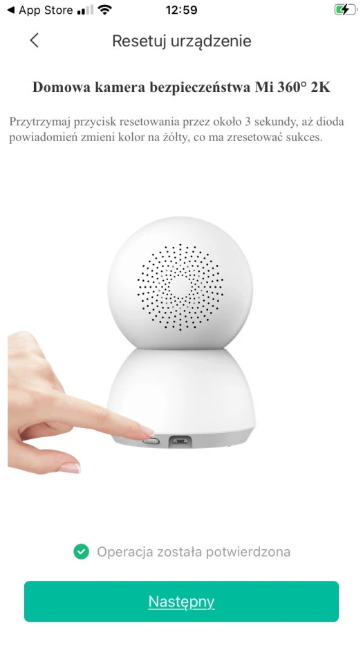 mi home camera reset